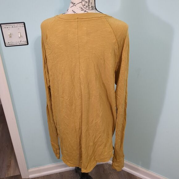 Free People We the Free Tunic Shirt Womens small Brown Long Sleeve Over Sized - Picture 2 of 6
